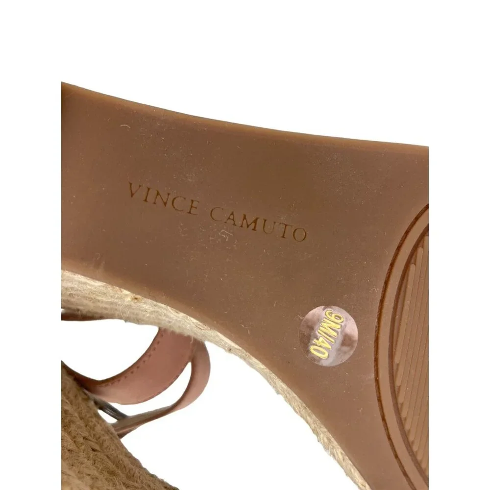 *Vince Camuto Meehan Espadrille Wedge Heel Sandals Womens 9 Blush Pink Festival